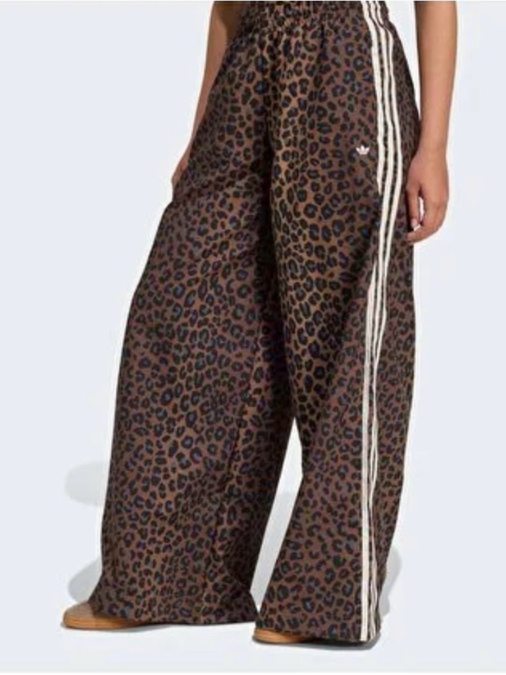 Adidas originals Leopard Firebird Oversized Track Pants XS JW7302 Satin Wide Leg